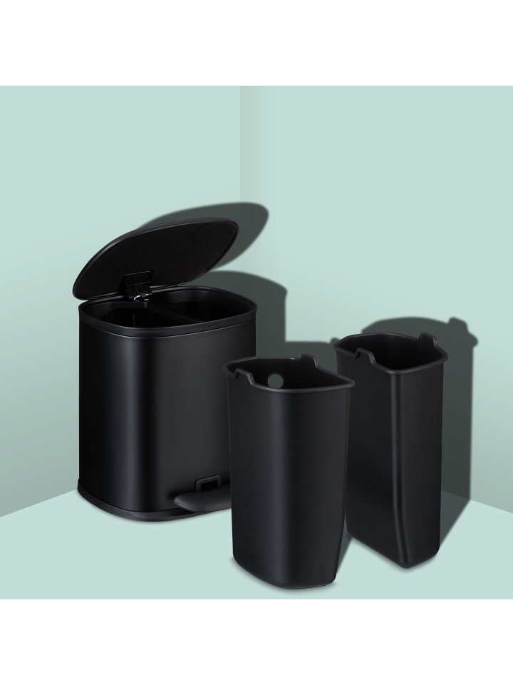 relaxdays Mülleimer Bad in Schwarz - 5 l günstig kaufen onesize