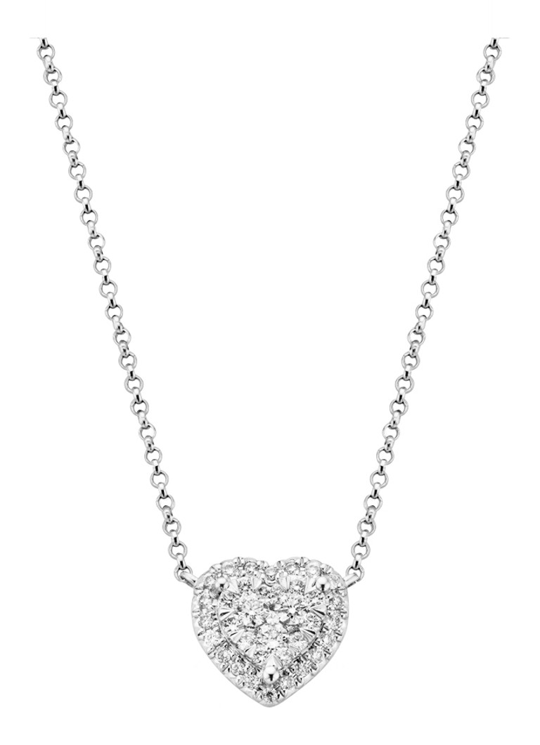 Diamond Point White gold necklace 0.30 ct diamond Enchanted