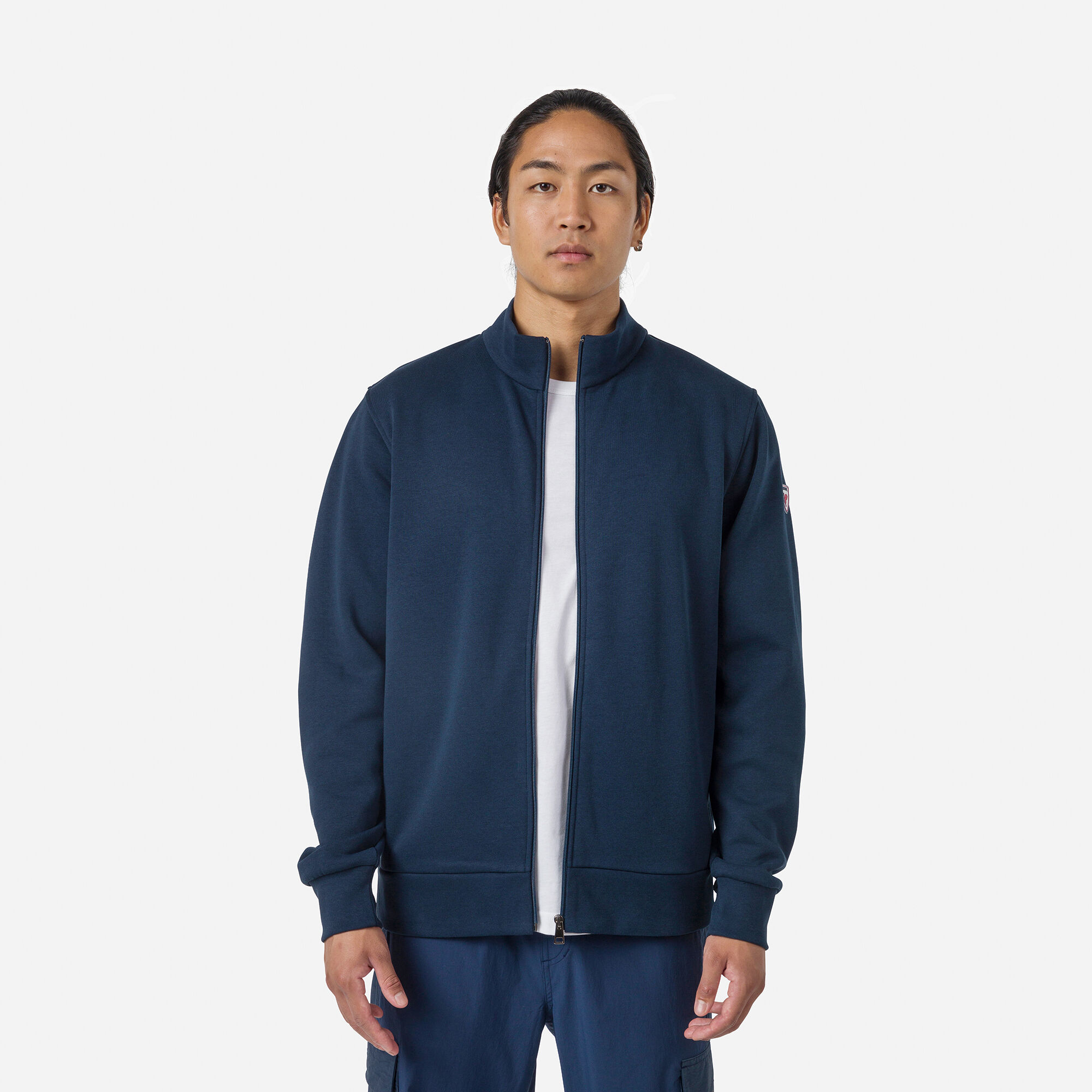 Sweat zippé molletonné Logo Homme