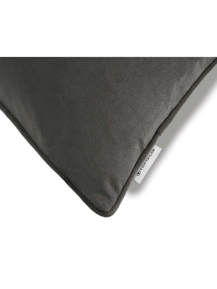 Tom Tailor TT Kissenhülle 2er Set VelvetSignature 45 x 45 cm in Anthrazit günstig kaufen 45 x 45 cm