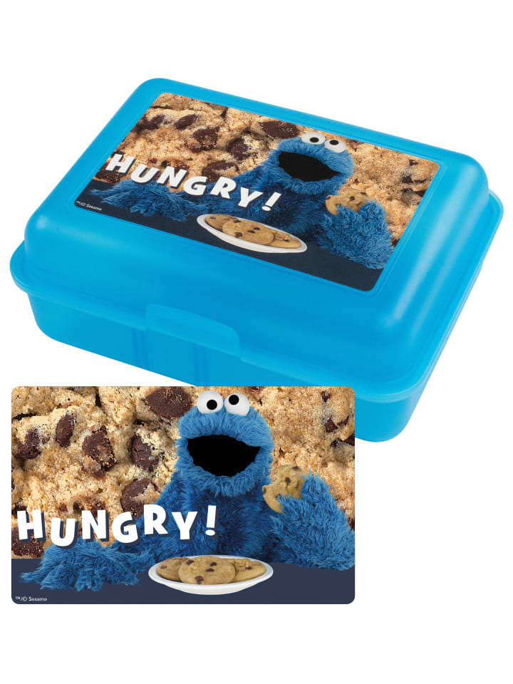Sesamstraße Sesamstraße Brotdose Krümelmonster Hungry Lunchbox Butterbrotdose in blau günstig kaufen onesize