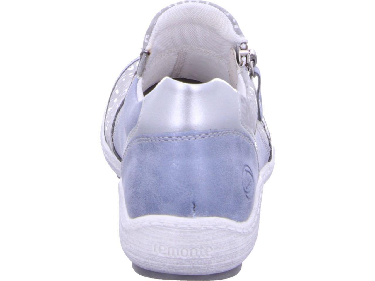 REMONTE Klassische Slipper blau bleu ciel silver