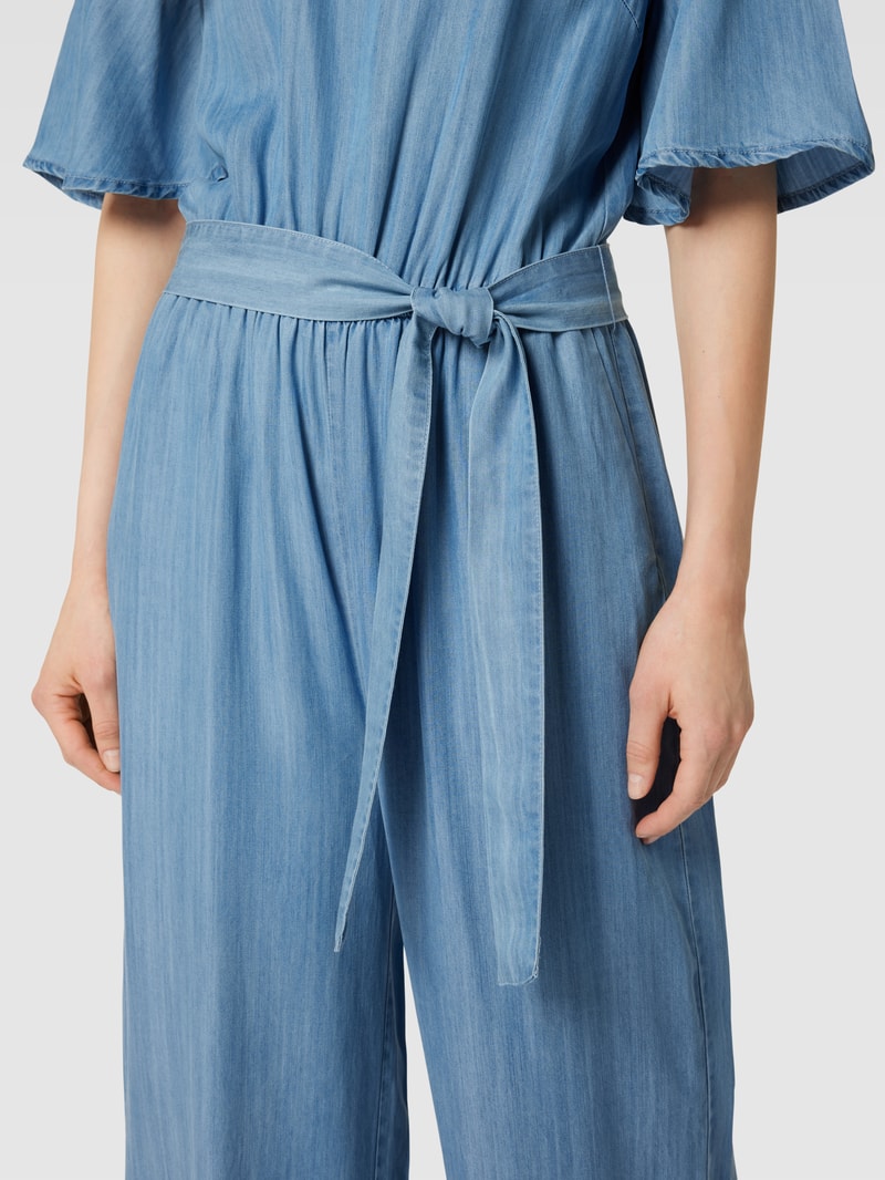 Jumpsuit mit Strukturmuster in jeans