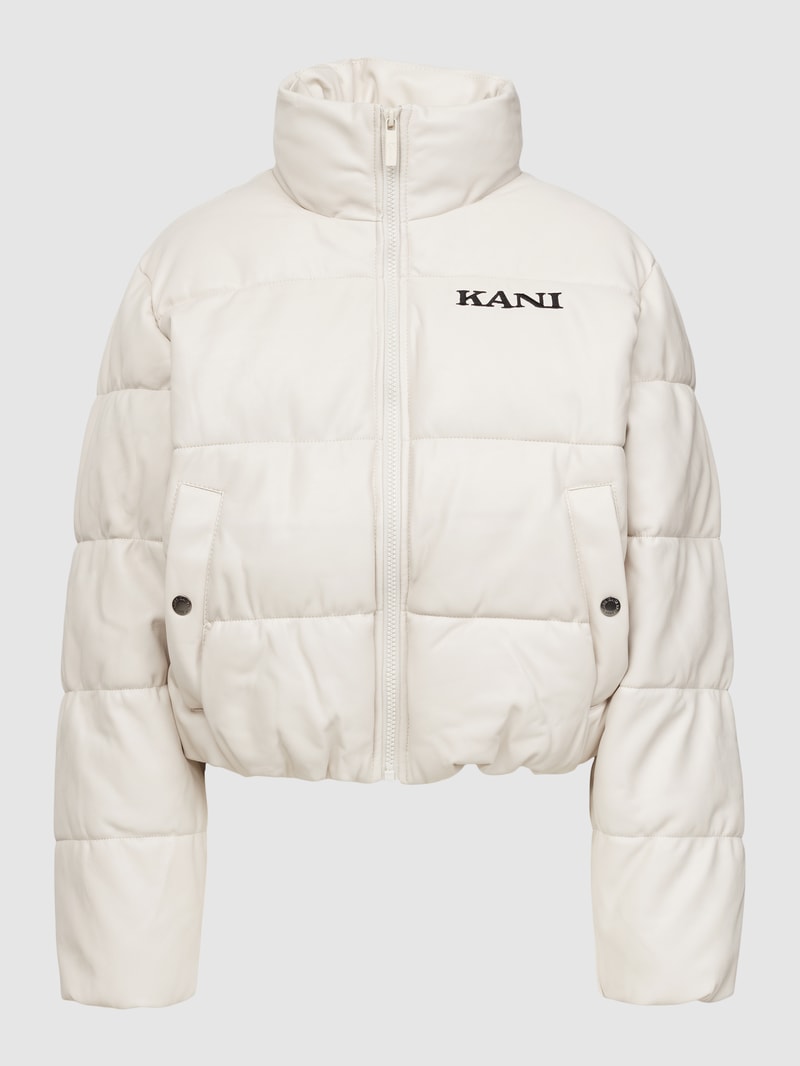 Steppjacke in Leder-Optik Modell 'Retro' in sand