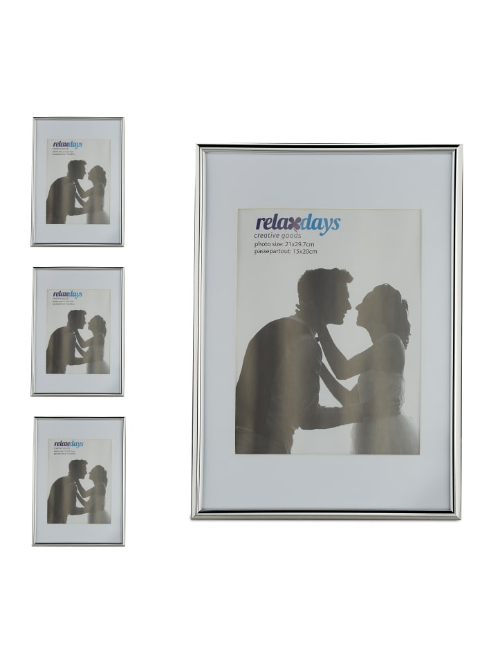 relaxdays 4 x Bilderrahmen 