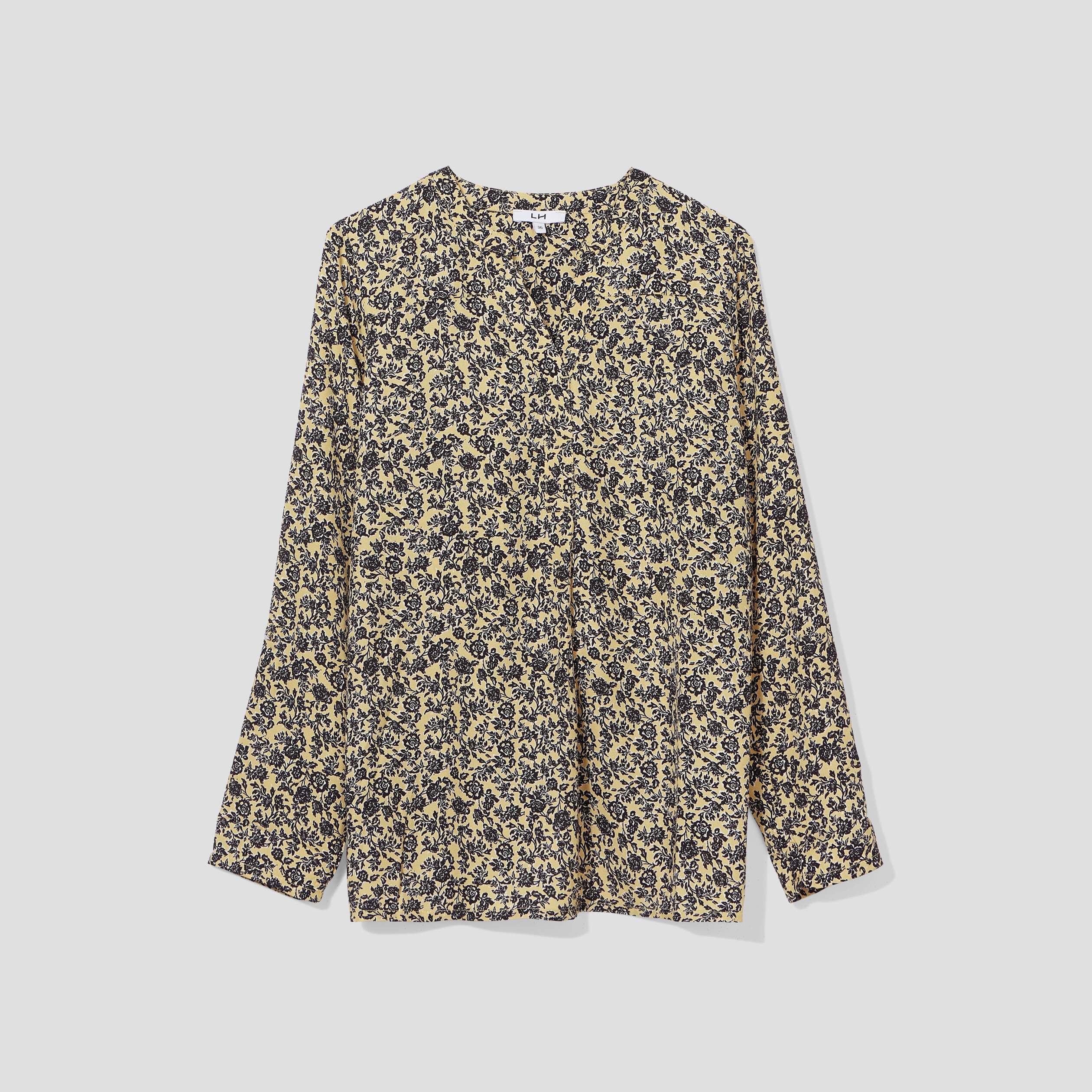 Blouse manches longues jaune moutarde femme | La Halle