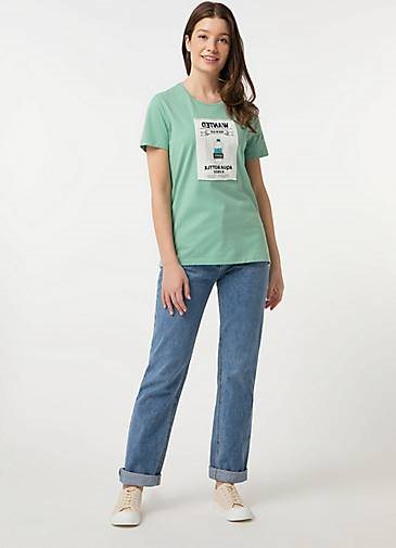 SOMWR T-Shirt T-Shirt With Square Slim Straw Print