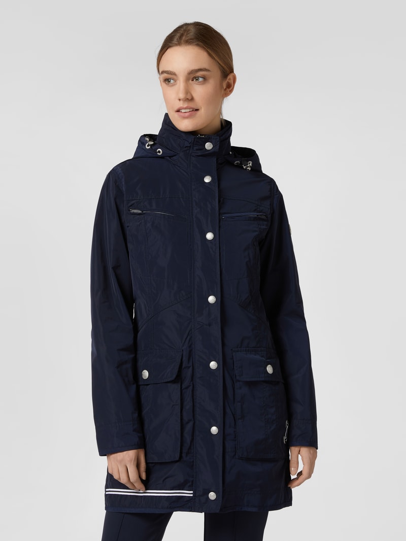 Jacke mit Label-Detail Modell 'ILLUSION' in marineblau