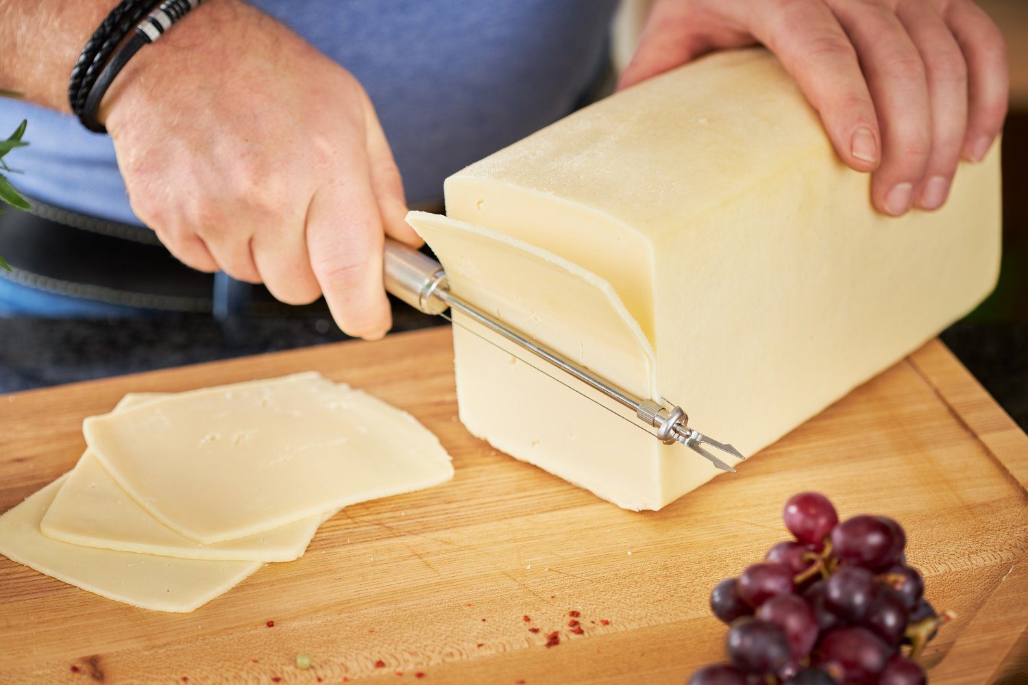 RÖSLE Käsemesser, Drahtschneider für Schnittkäse, Edelstahl 18/10