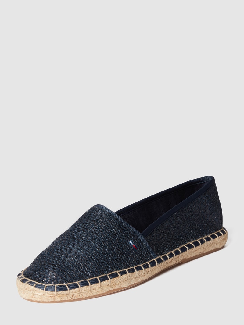 Espadrilles mit Logo-Details in dunkelblau