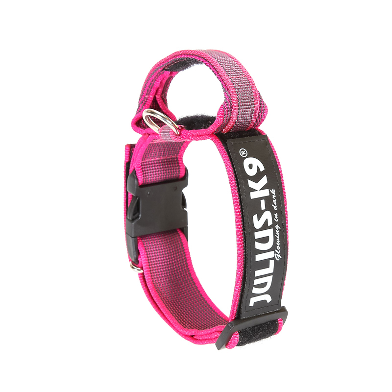 JULIUS-K9 Hundehalsbänder JULIUS-K9 Halsband mit Griff 40mm pink