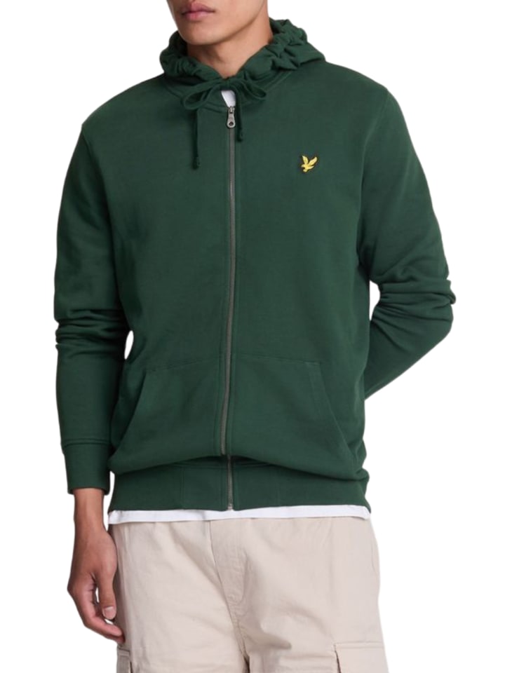 Lyle & Scott Kapuzensweatjacke in Grün günstig kaufen