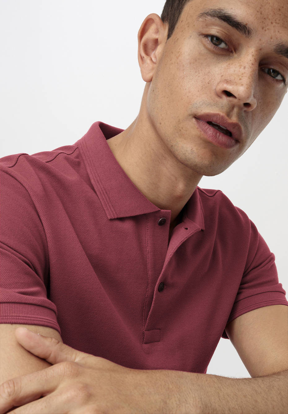 Poloshirt Zwirnjersey aus reiner Bio-Baumwolle