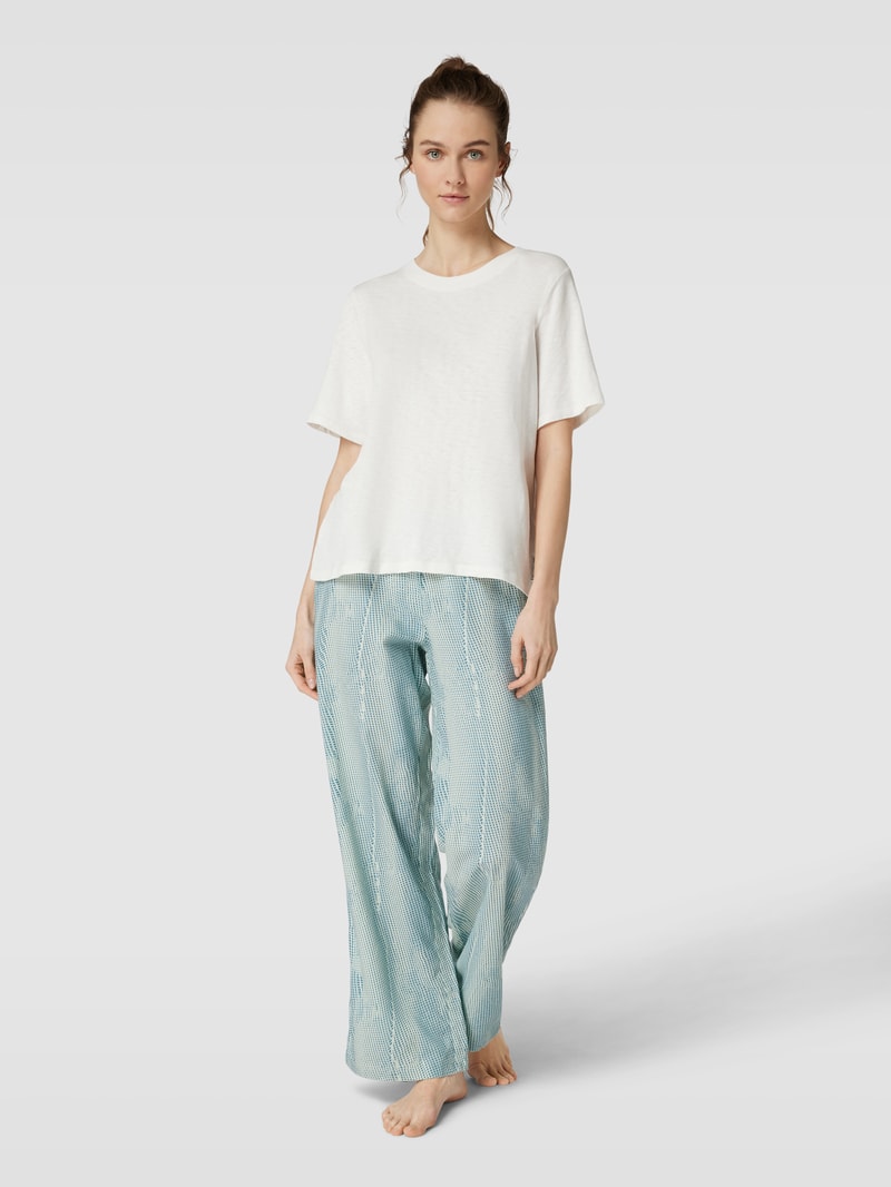Pyjama-Hose mit Allover-Muster Modell 'WOVEN' in petrol