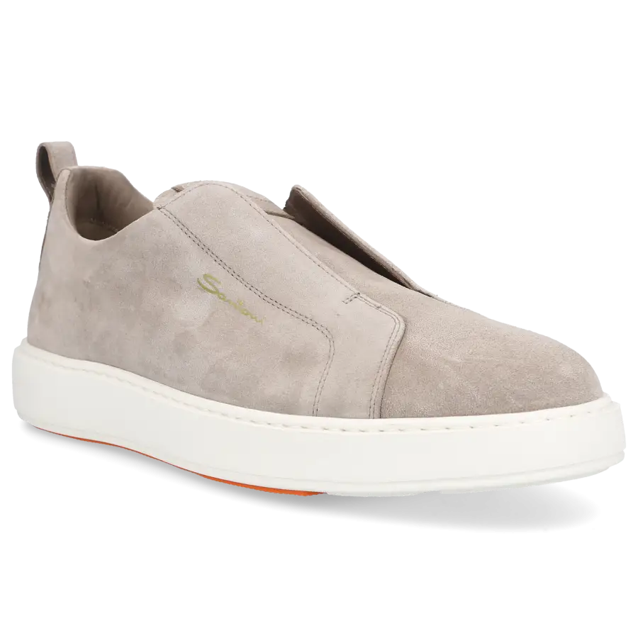 Santoni - Sneaker low Slip-ons MBCD21 Veloursleder - grau