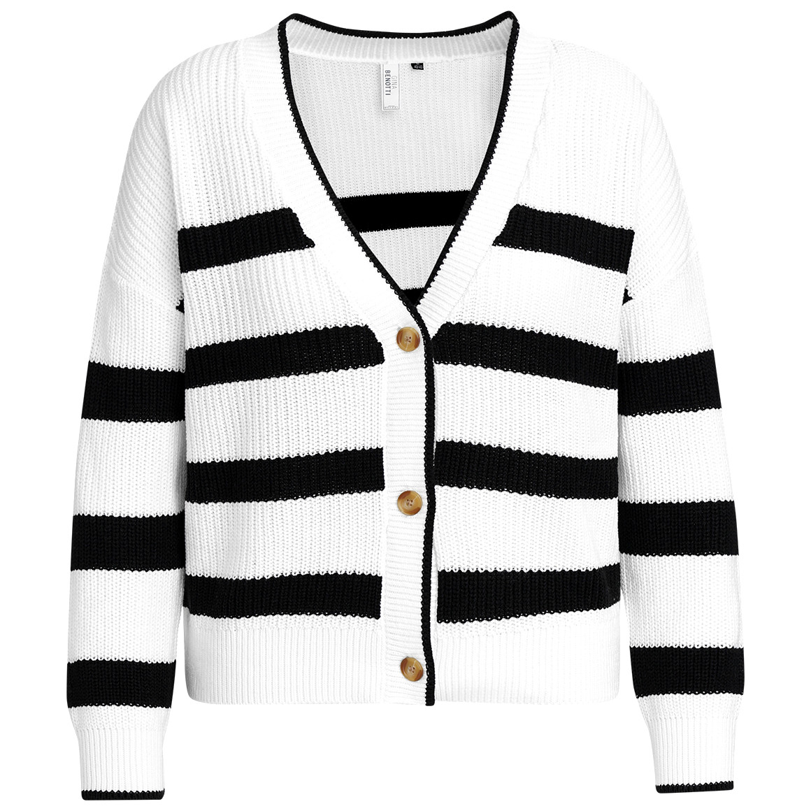 Damen Strickjacke mit Blockstreifen
