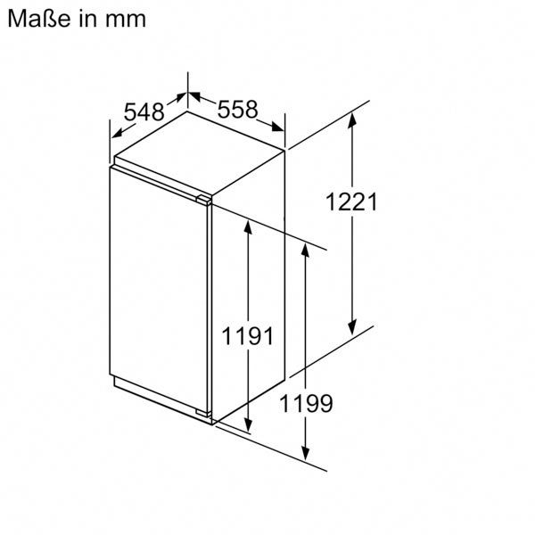 BOSCH Einbaukühlschrank 6 KIR41ADD1, 122,1 cm hoch, 55,8 cm breit