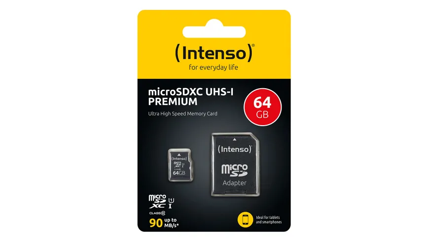 Intenso microSD Card UHS-I 64GB SDXC Premium