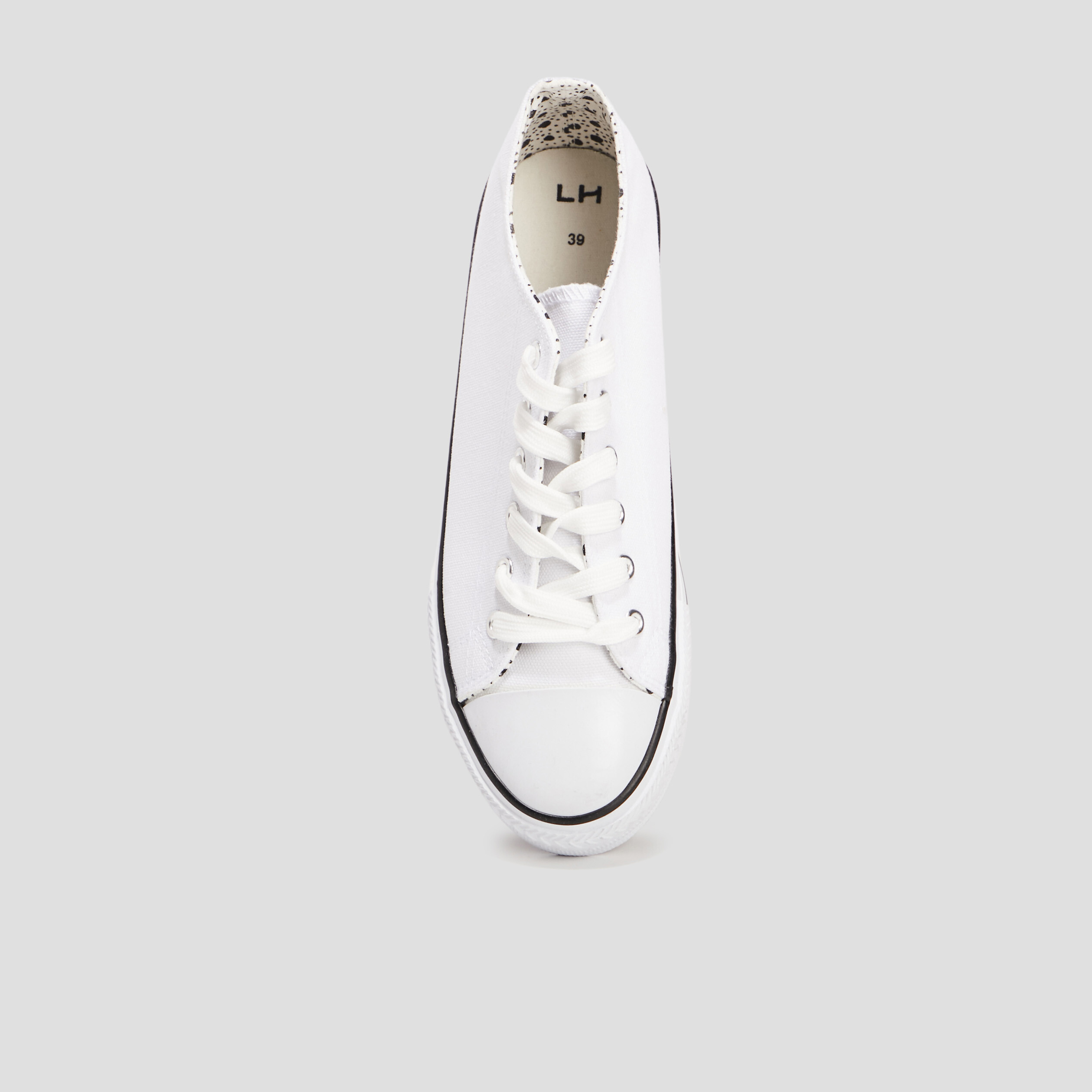 Tennis en toile à lacets blanc femme | La Halle