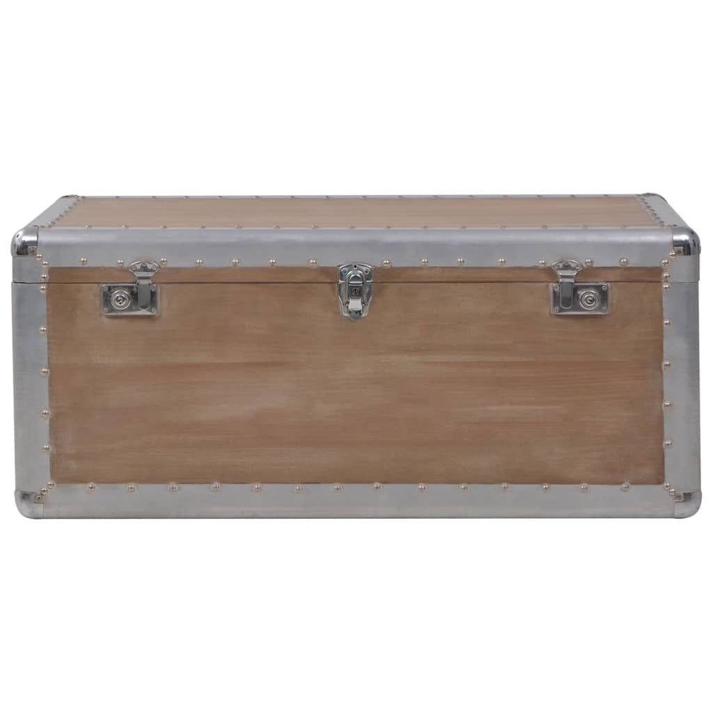 vidaXL Aufbewahrungsbox Aufbewahrungsbox Tannenholz Massiv 91x52x40 cm Braun