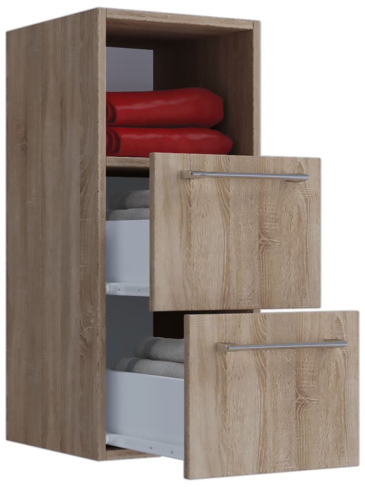 VCM  Holz Badmöbel Midischrank Badschrank Bad Badinos S in Sonoma-Eiche (Sägerau) günstig kaufen onesize