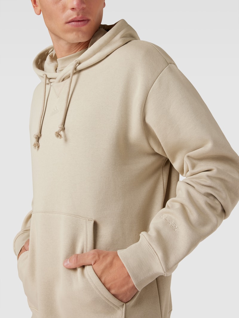 Hoodie mit überschnittenen Schultern in beige