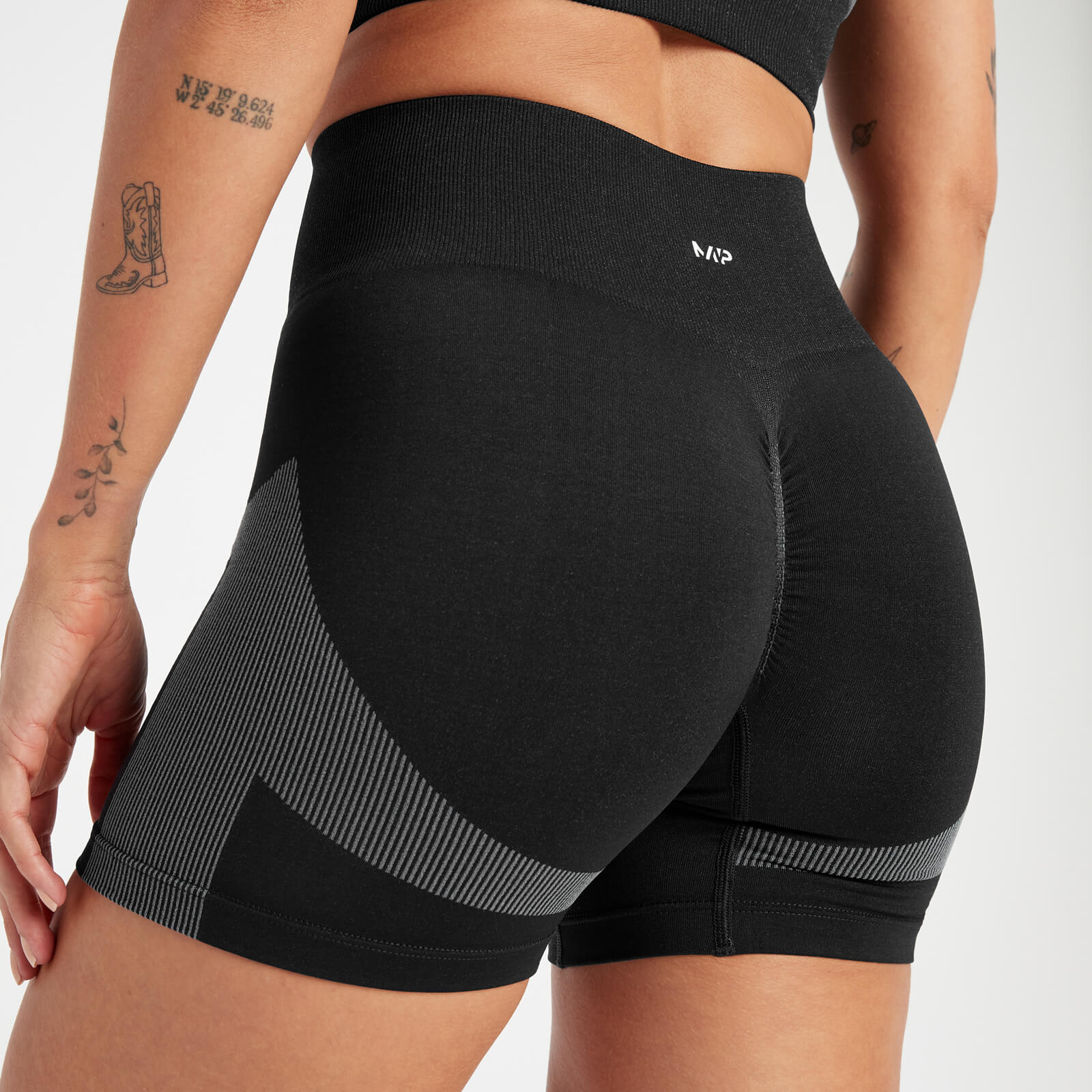 MP Women's Impact Scrunch Seamless Booty Shorts - Black