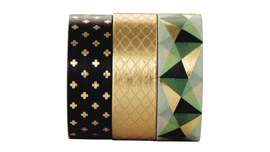 Masking Tapes 1,5x500 cm, verschiedene Motive in 3er-Sets