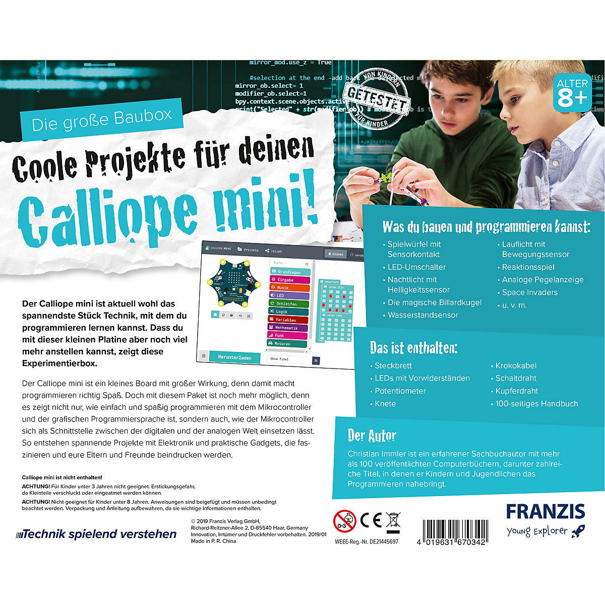 Franzis - Die große Baubox: Coole Projekte für deinen Calliope mini