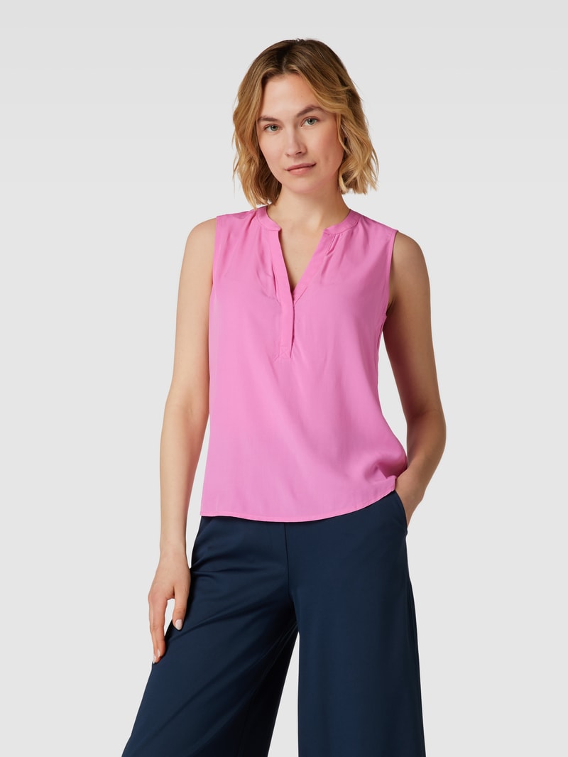 Blusentop aus reiner Viskose Modell 'Solid' in pink