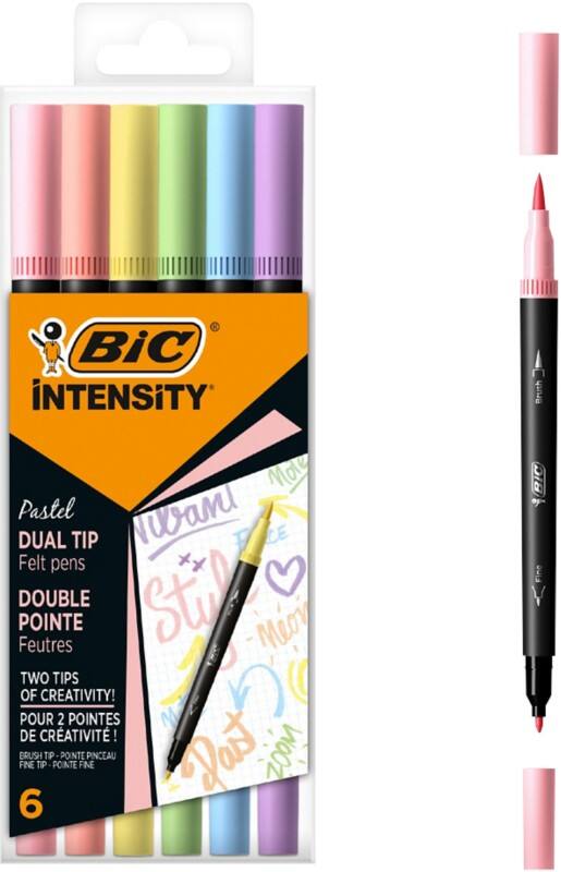 BIC Filzstift Intensity Dual 0.7 mm Farbig Sortiert 6 Stück