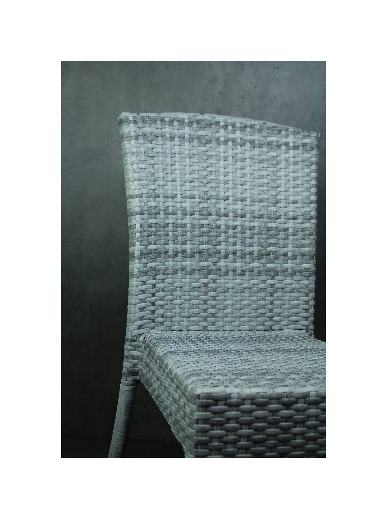 Konway Stapelstuhl MAUI (4 St), 4x KONWAY® MAUI Stapelstuhl Granit Polyrattan Sessel stapelbar