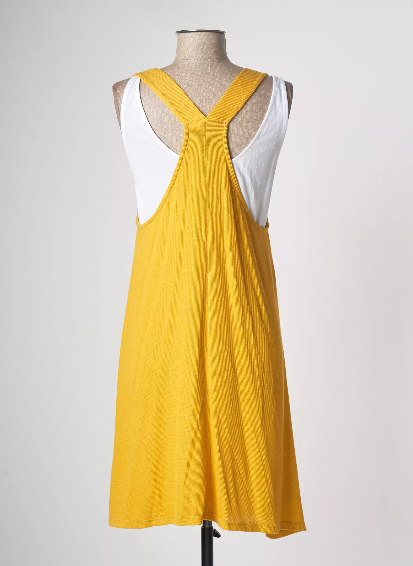 Edc Robes Mi Longues Femme couleur jaune