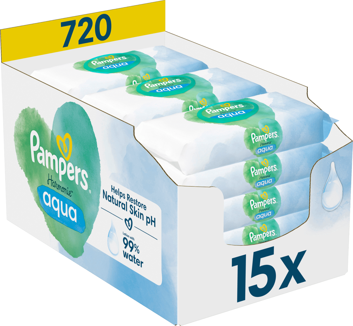 Feuchttücher Harmonie Aqua (15x48 St), 720 St
