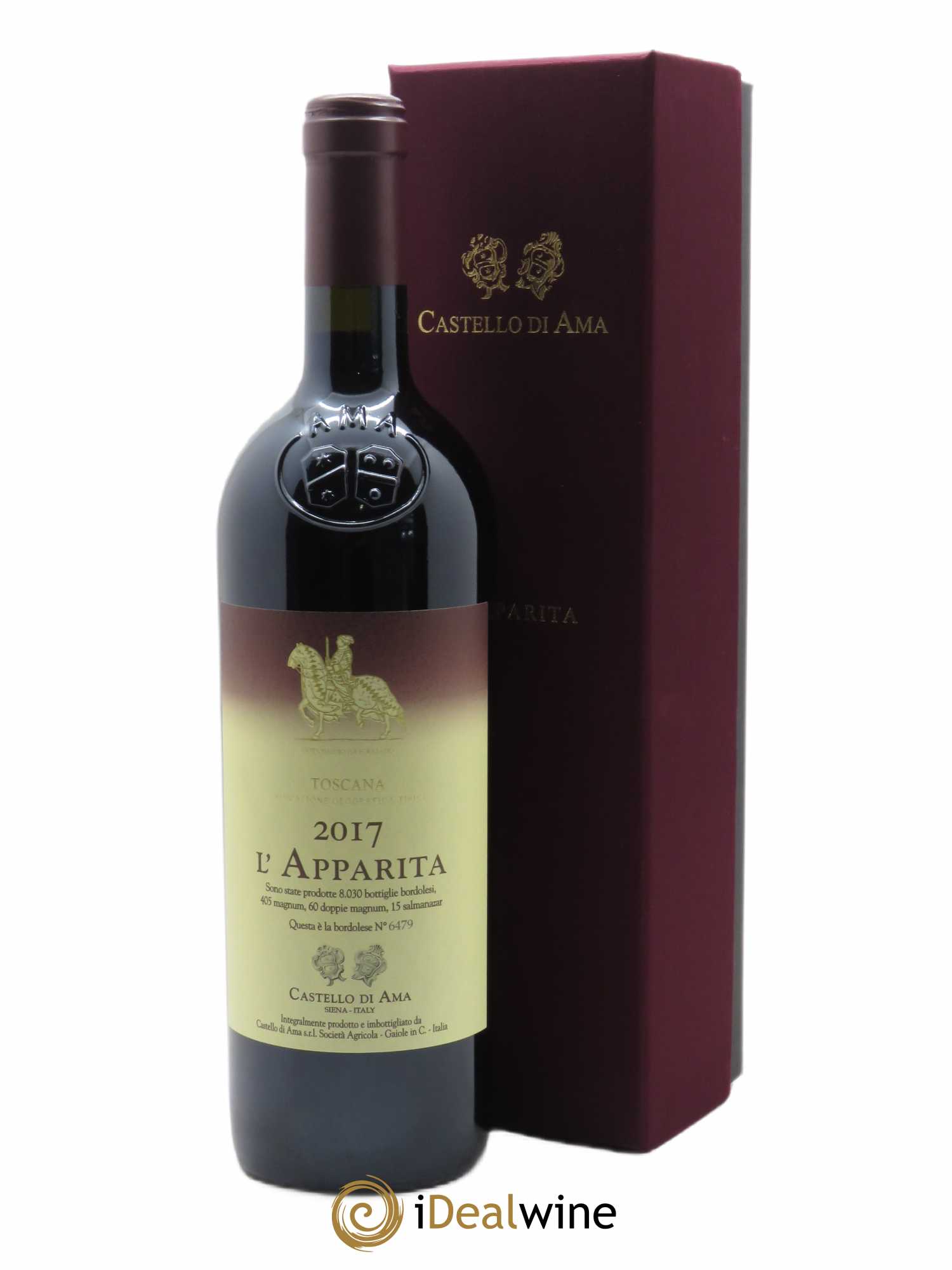 Toscana IGT Castello di Ama L'Apparita  2017 - Lot de 1 Bouteille