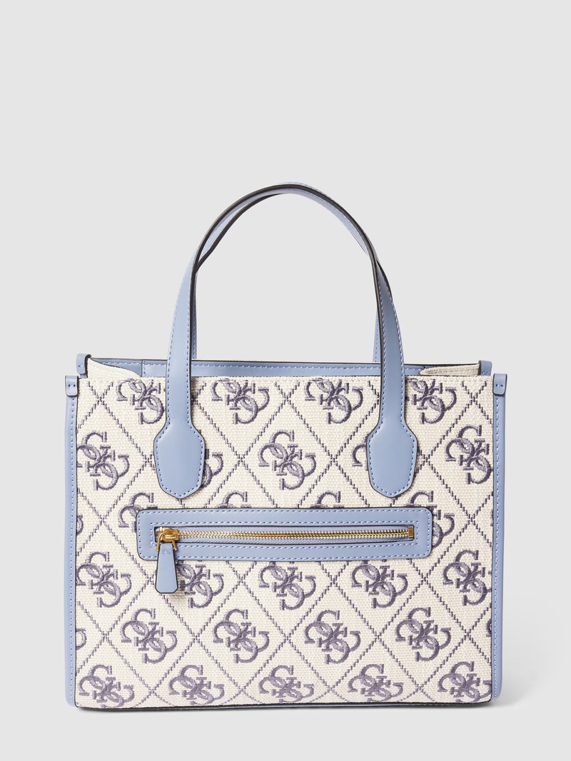Tote Bag mit Allover-Logo Modell 'SILVANA' in lila