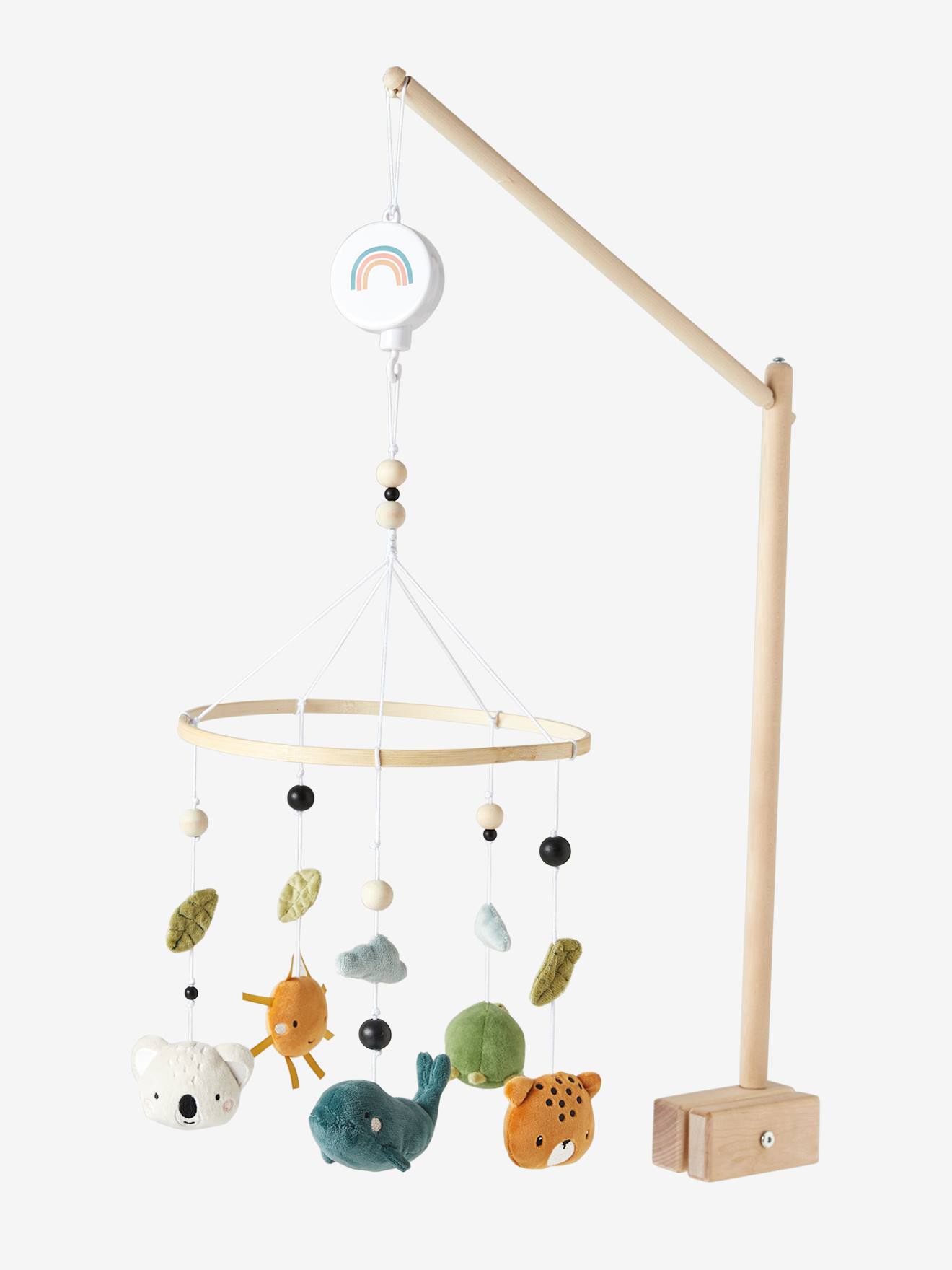 Mobile musical MINI ZOO beige / multicolore