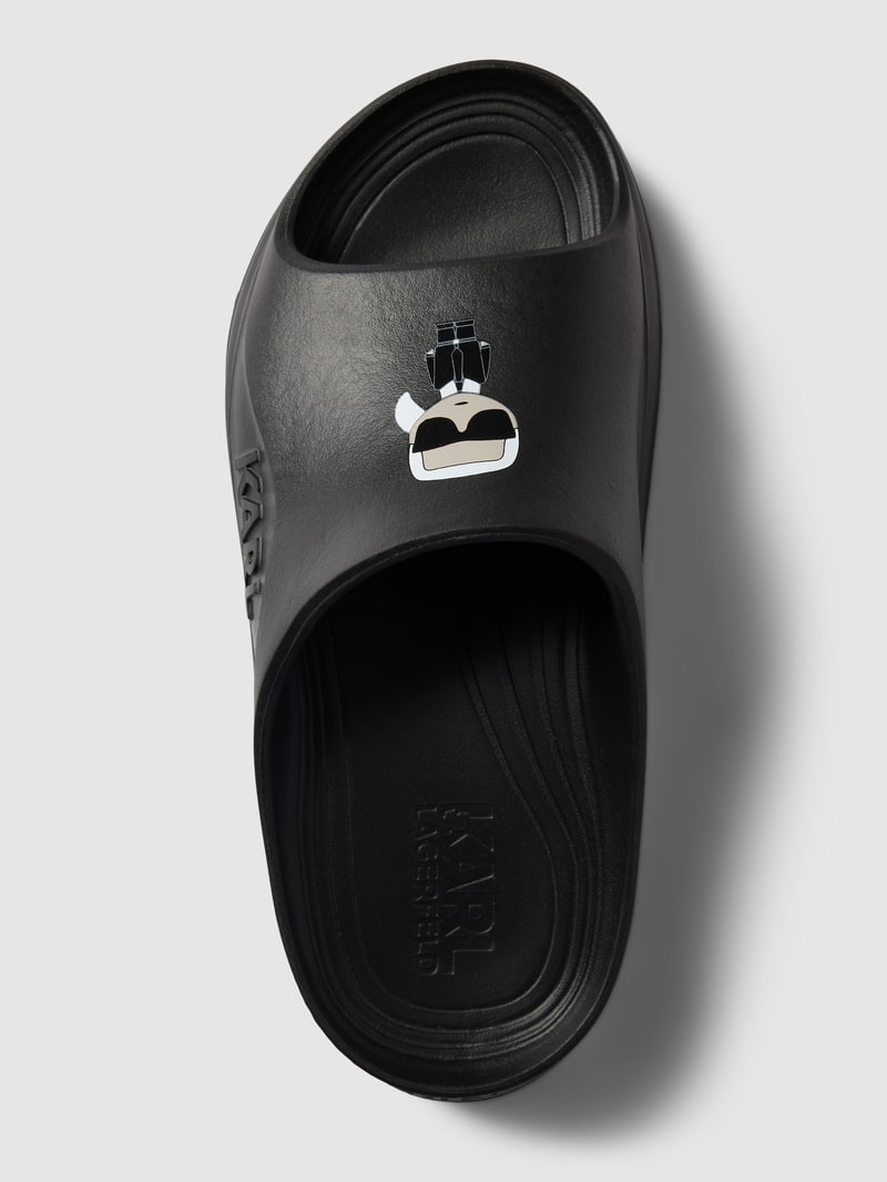 Slides mit Label-Print Modell 'SKOONA' in schwarz