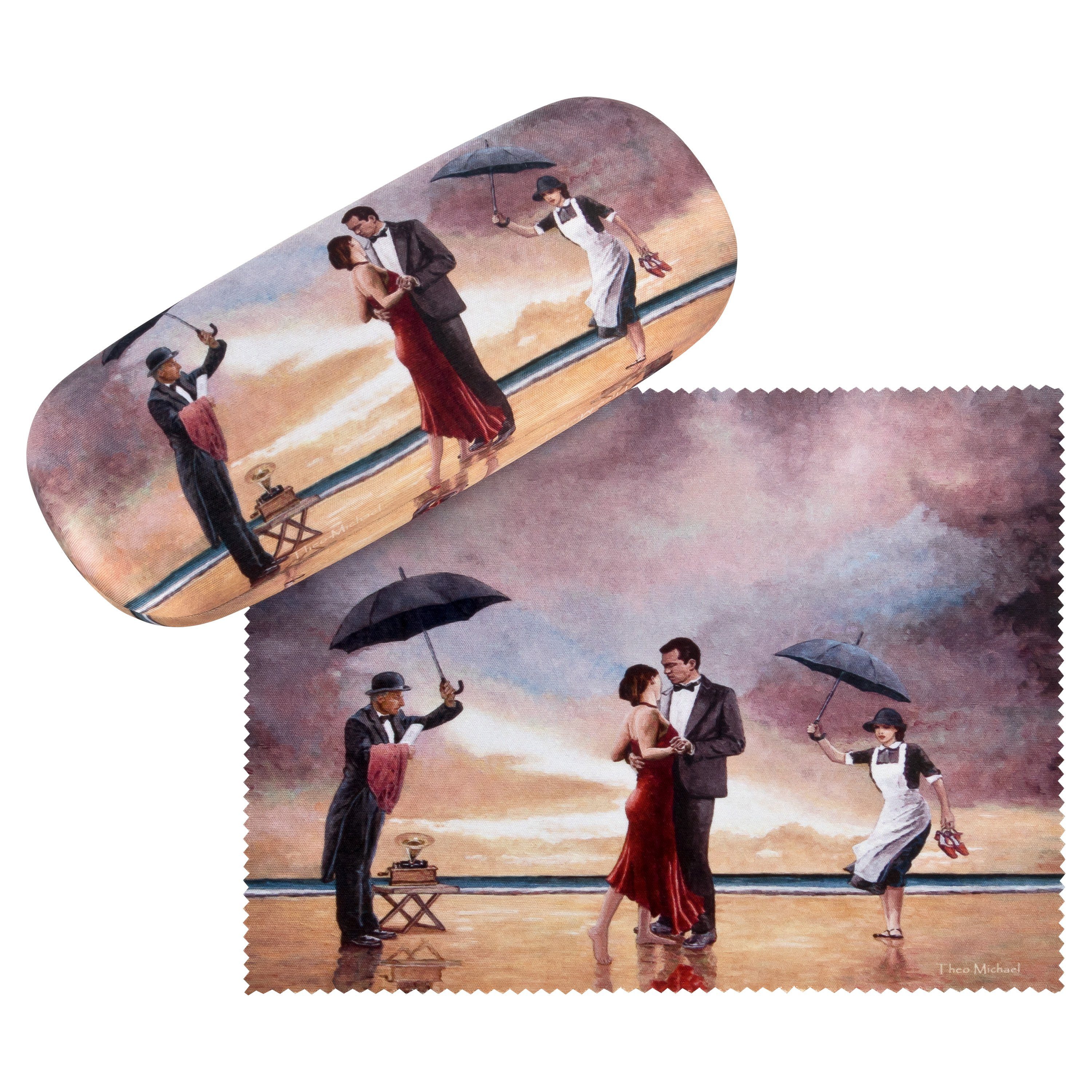 von Lilienfeld Brillenetui Brillenetui Theo Michael: Hommage to the Singing Butler Kunst Hardcase, stabiles mit Mikrofaser bezogenes Hardcase