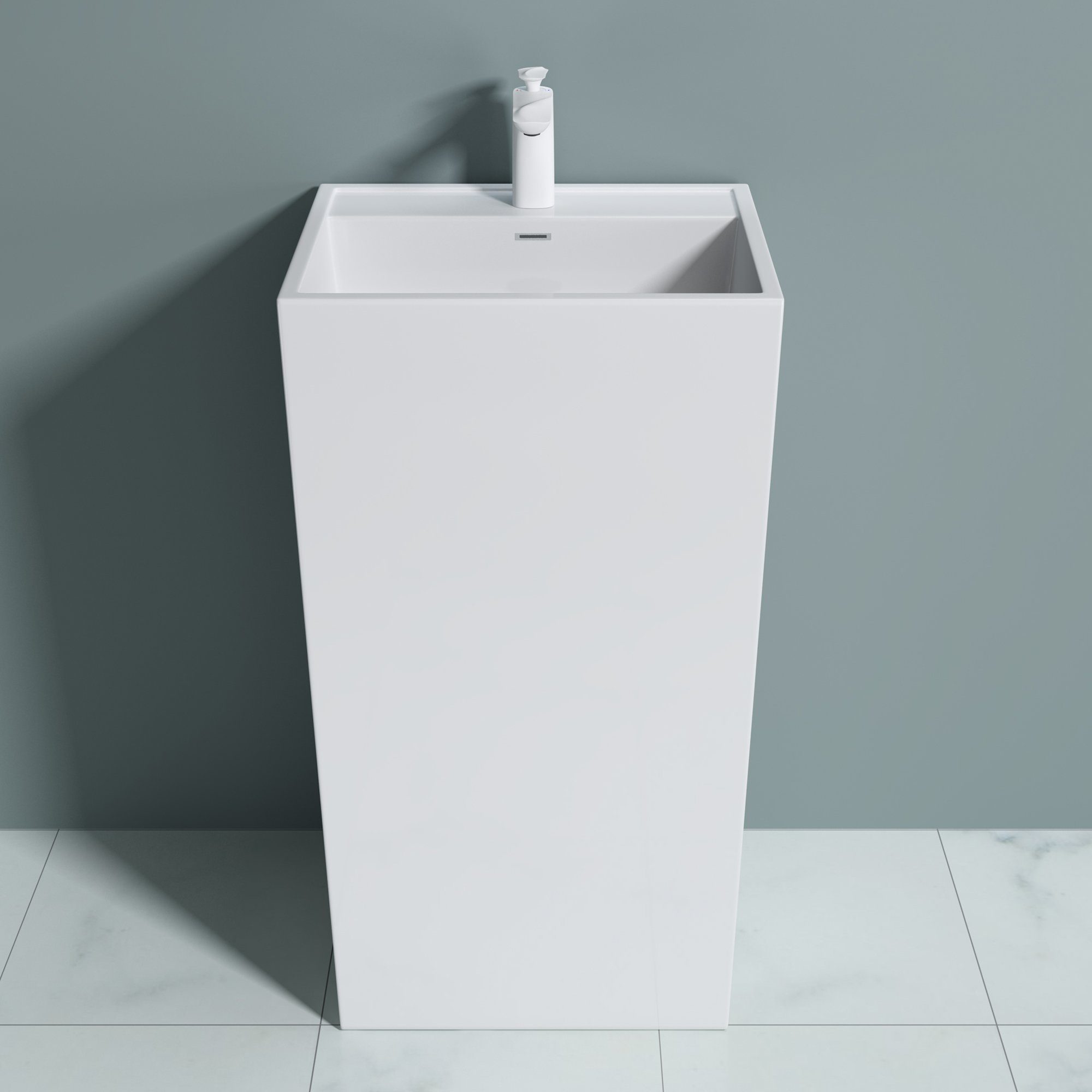 doporro Waschbecken doporro Design Standwaschbecken BTH: 42x50x90cm Colossum34, aus Gussmarmor, Waschtisch, Waschplatz