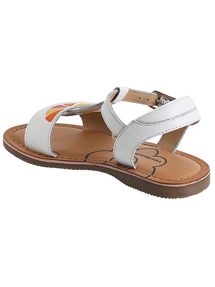 vertbaudet Leder-Sandalen in Weiß günstig kaufen 24
