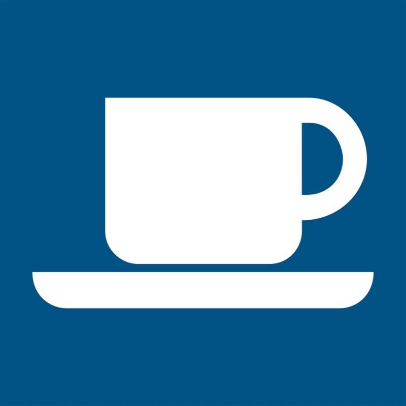 Djois Warnschild Kaffeeecke Klebstoff, einschraubbar PP (Polypropylen) 10 (B) x 0,14 (H) cm