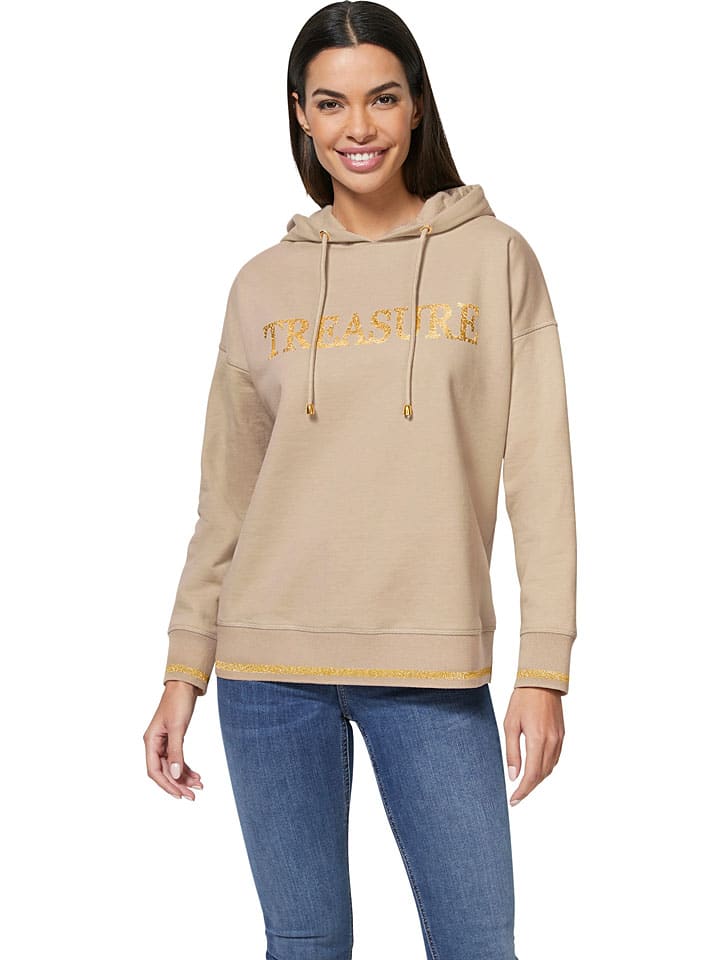 Heine Hoodie in Beige günstig kaufen