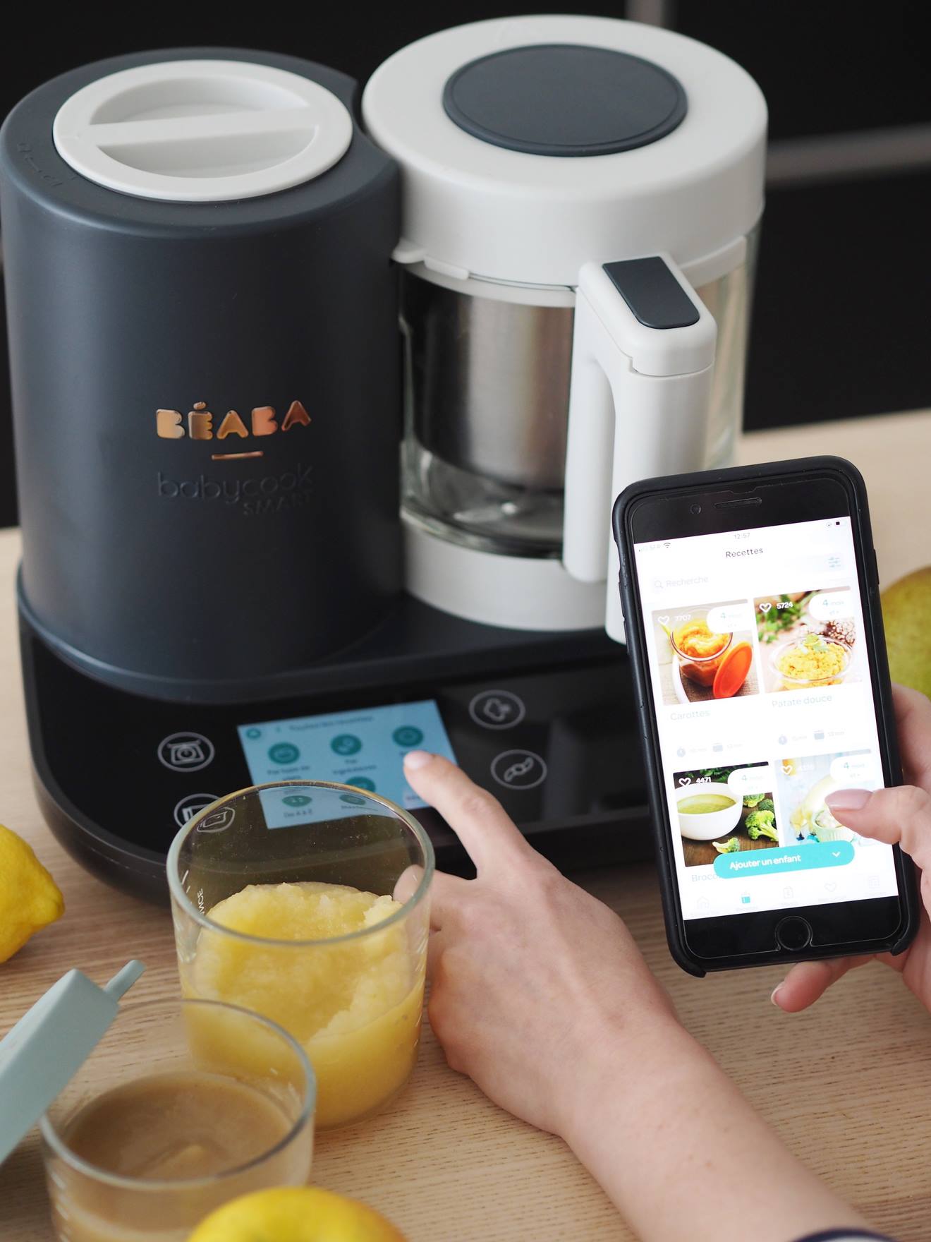 Beaba Babykostzubereiter Babycook SMART BEABA - anthrazit/weiß