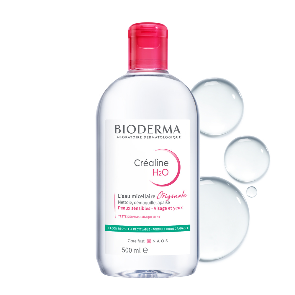 Bioderma CRÉALINE H2O, eau micellaire démaquillante visage et yeux pour peaux sensibles Eau micellaire