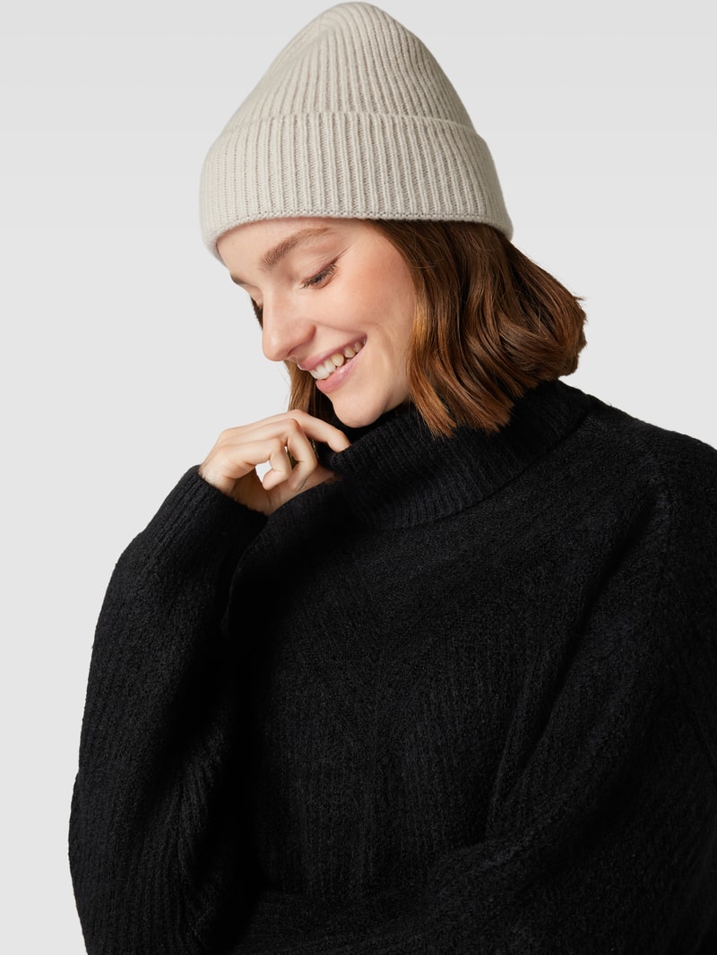 Strickpullover mit Rollkragen in schwarz
