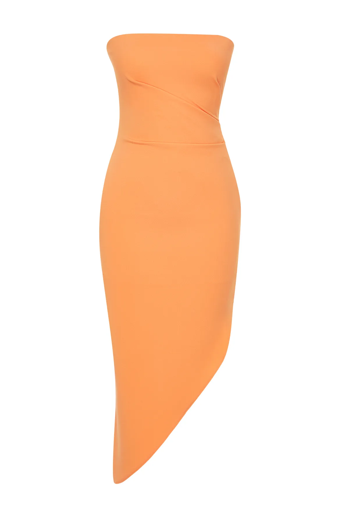 Trendyol Collection  Orangefarbenes, figurbetontes, gewebtes, elegantes Abendkleid TPRSS24EL00097