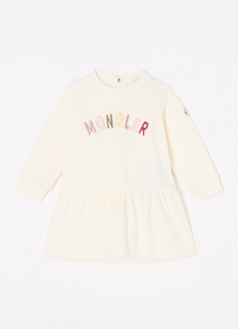 Moncler Velvet dress with logo embroidery