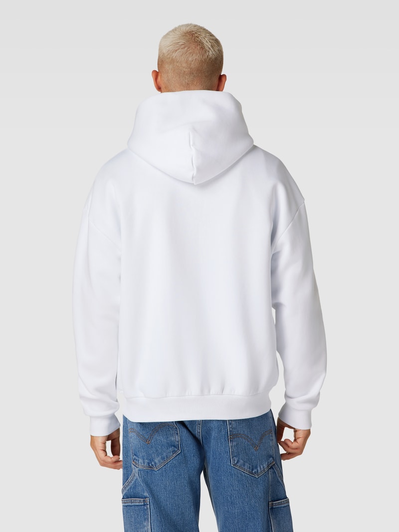 Sweatjacke mit Label-Motiv in weiß