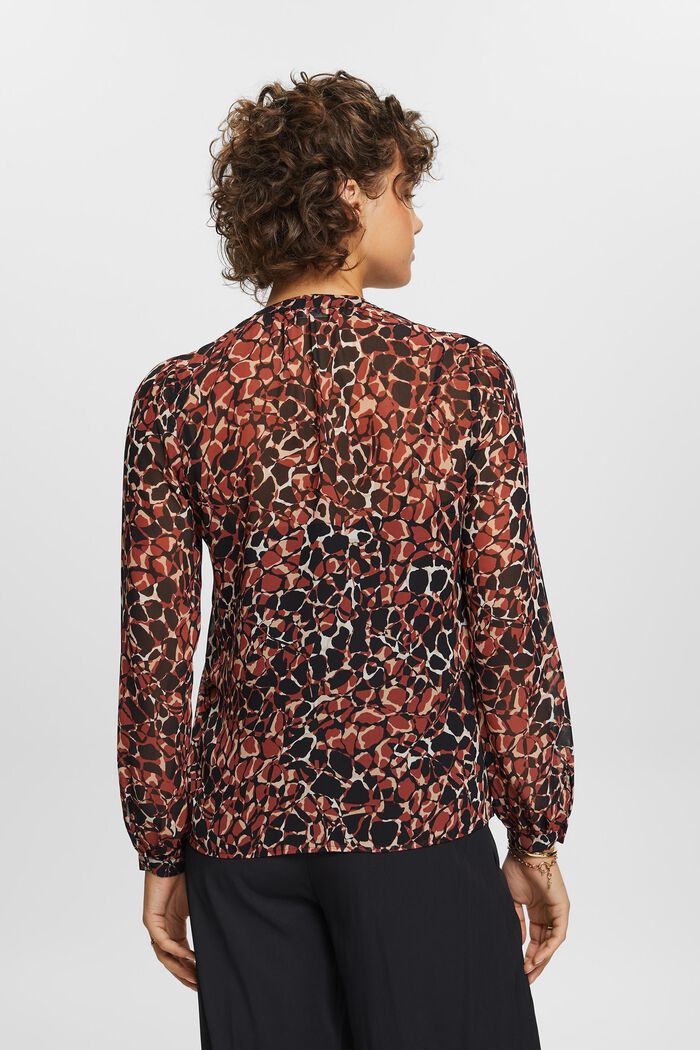 Recycelt: gemusterte Chiffonbluse